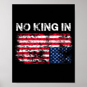 Ingen kung i Amerika Amerikansk flagga Upp och ner Poster