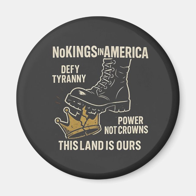 Ingen Kung i Amerika Anti-Trump 4:e juli Magnet (Framsidan)