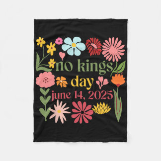 Ingen Kung i Amerika Blommigt Kung Dag 14 juni 4t Fleecefilt