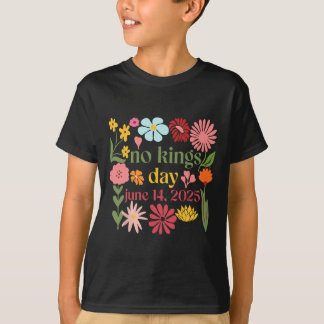 Ingen Kung i Amerika Blommigt Kung Dag 14 juni 4t T Shirt