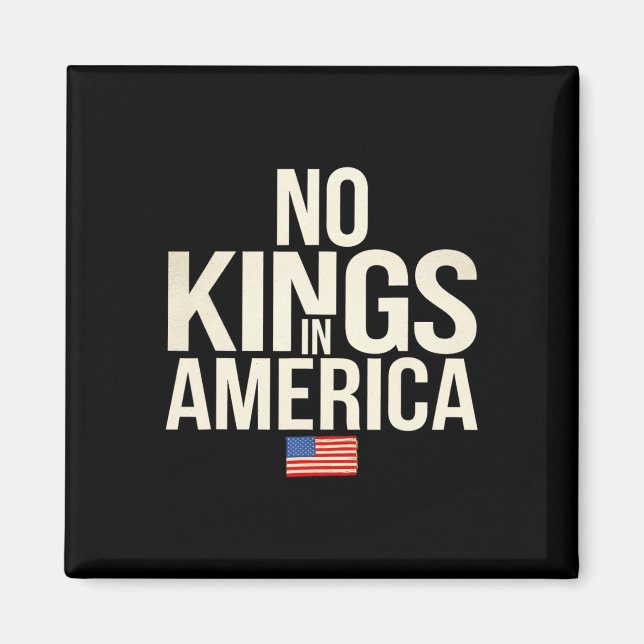Ingen Kung i Amerika Demokrati United Stater Indep Magnet (Framsidan)