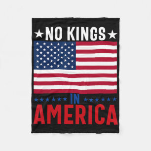 Ingen Kung i Amerika Flagga Protest Spara Democrac Fleecefilt