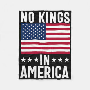 Ingen Kung i Amerika Flagga Protest Spara Democrac Fleecefilt