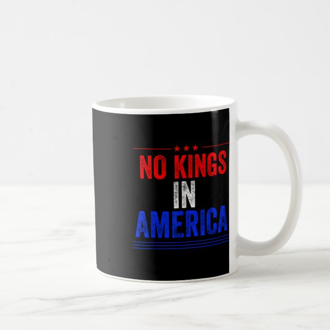 Ingen Kung i Amerika Flagga Protest Spara Democrac Kaffemugg (Höger)