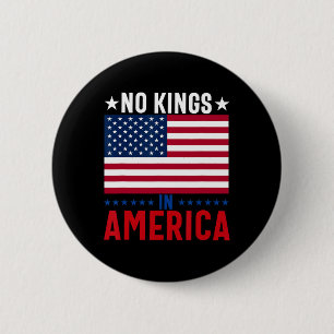 Ingen Kung i Amerika Flagga Protest Spara Democrac Knapp