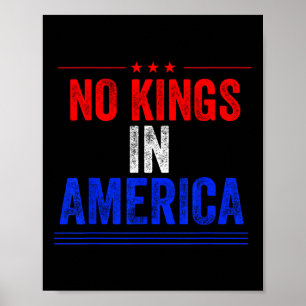 Ingen Kung i Amerika Flagga Protest Spara Democrac Poster