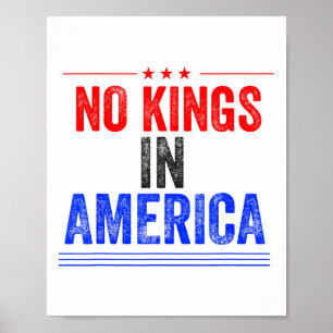 Ingen Kung i Amerika Flagga Protest Spara Democrac Poster