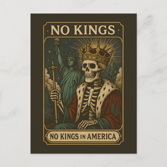 Ingen Kung i Amerika, ingen Kung Day Protest Helg Vykort (Framsida)