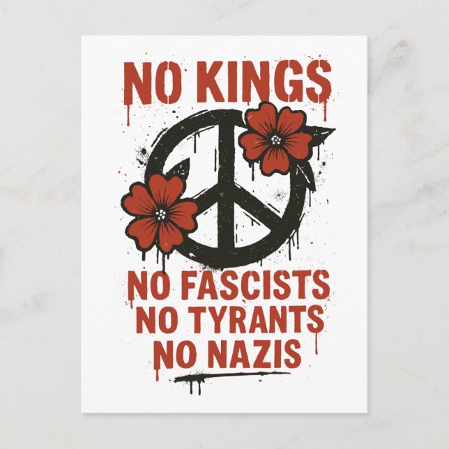 Ingen Kung i Amerika, ingen Kung Day Protest Helg Vykort (Framsida)