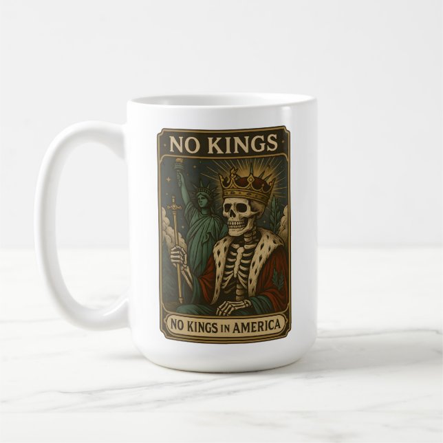 Ingen Kung i Amerika, ingen Kung Day Protest Kaffemugg (Vänster)
