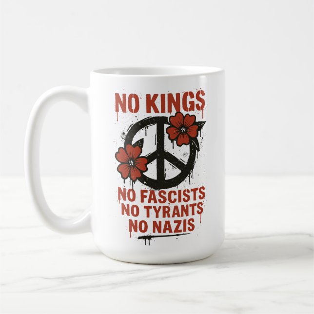 Ingen Kung i Amerika, ingen Kung Day Protest Kaffemugg (Vänster)