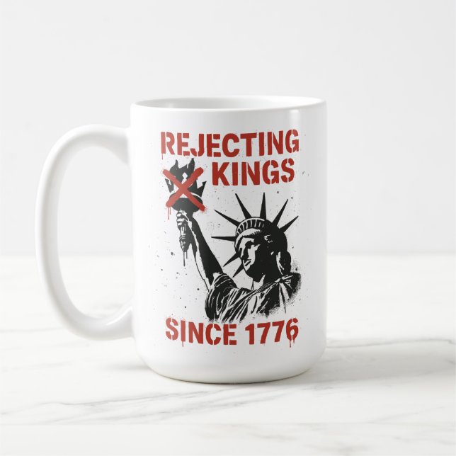 Ingen Kung i Amerika, ingen Kung Day Protest Kaffemugg (Vänster)