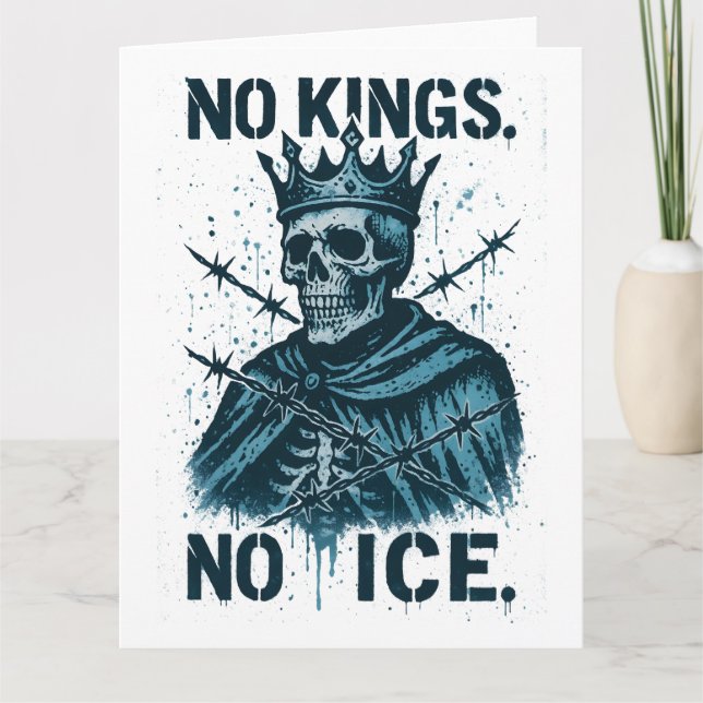 Ingen Kung i Amerika, ingen Kung Day Protest Kort (Framsida)