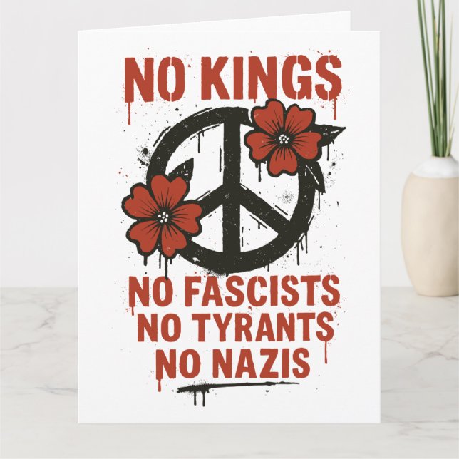 Ingen Kung i Amerika, ingen Kung Day Protest Kort (Framsida)