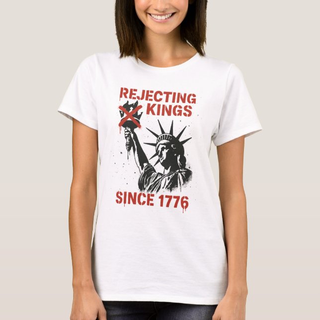 Ingen Kung i Amerika, ingen Kung Day Protest T Shirt (Framsida)