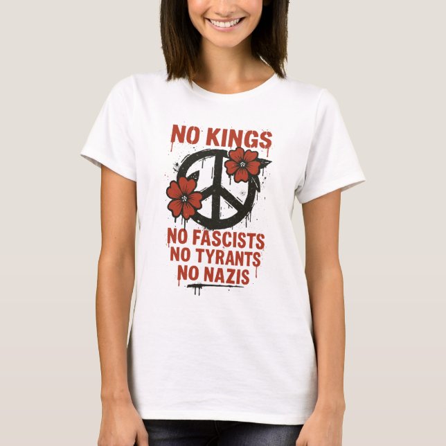 Ingen Kung i Amerika, ingen Kung Day Protest T Shirt (Framsida)