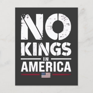 Ingen Kung i Amerika Patriotic American Flagga Flygblad
