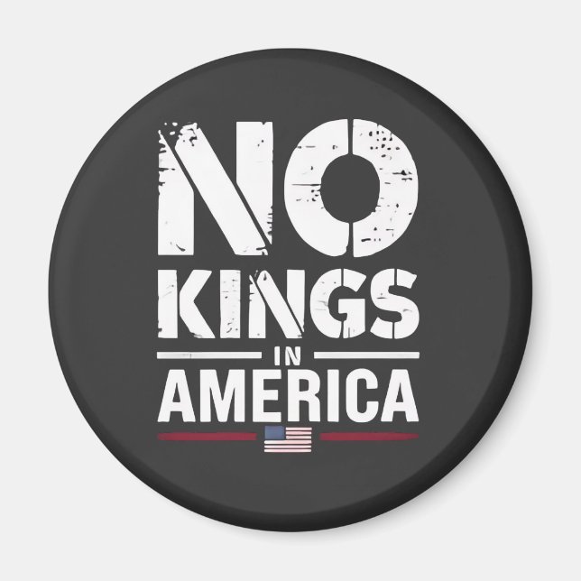 Ingen Kung i Amerika Patriotic American Flagga Magnet (Framsidan)