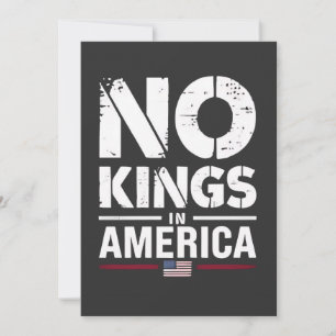 Ingen Kung i Amerika Patriotic American Flagga Tack Kort