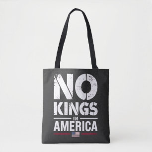 Ingen Kung i Amerika Patriotic American Flagga Tygkasse