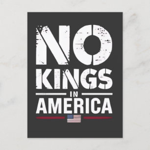 Ingen Kung i Amerika Patriotic American Flagga Vykort