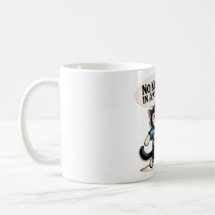 Ingen Kung i Amerika Patriotic Cat Kaffemugg