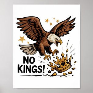 Ingen Kung i Amerika: Patriotic Eagle-politiskt sk Poster