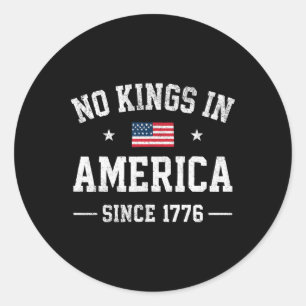 Ingen Kung i Amerika: Patriotisk självständighet 4 Runt Klistermärke