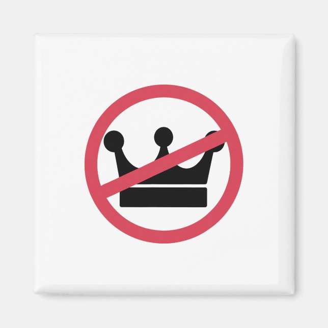 Ingen Kung i Amerika Pro Demokratiantimonarki Ol Magnet (Framsidan)