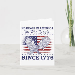 Ingen Kung i Amerika sedan 1776 Amerika Flagga 4:e Kort
