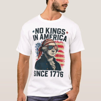 Ingen Kung i Amerika sedan 1776 i USA flagga T Shirt