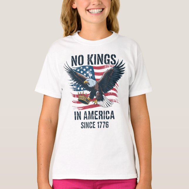 Ingen Kung i Amerika sedan 1776 ingen Kung T Shirt (Framsida)