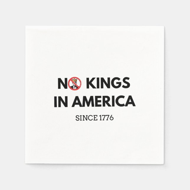 Ingen Kung i Amerika sedan 1776 Pappersservett (Framsidan)
