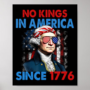 Ingen Kung i Amerika sedan 1776 USA flagga Spara D Poster