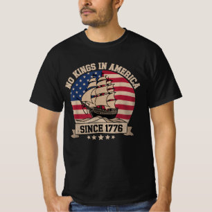 Ingen Kung i Amerika sedan 1776 Vintage Patriotic T Shirt