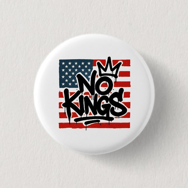 Ingen Kung i Amerika Spara Democracy I tar avstånd Knapp (Framsida)