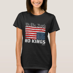 Ingen Kung i Amerika stressar Flagga uppifrån och T Shirt