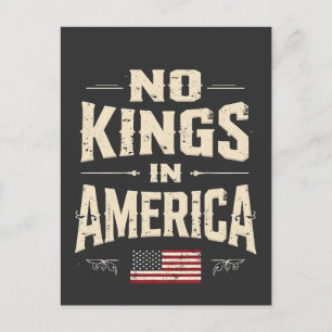 Ingen Kung i Amerika Trump Politic Humor Helg Vykort