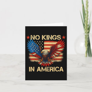 Ingen Kung i Amerika USA flagga Democracy Eagle Pa Kort