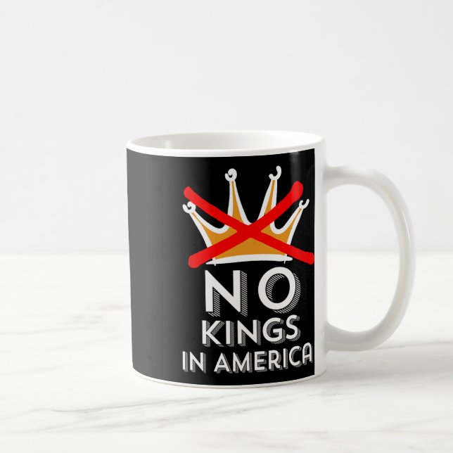Ingen Kung i Amerika... Vi gör inte Kung Patriotic Kaffemugg (Höger)
