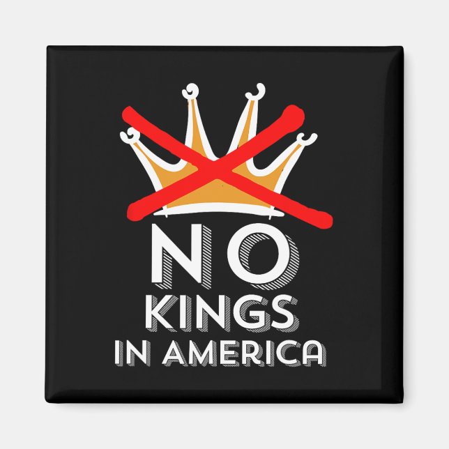 Ingen Kung i Amerika... Vi gör inte Kung Patriotic Magnet (Framsidan)