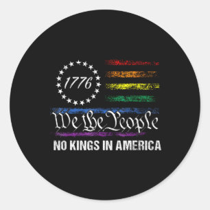Ingen Kung i Amerika Vi i folkpolitiska Flagga Runt Klistermärke
