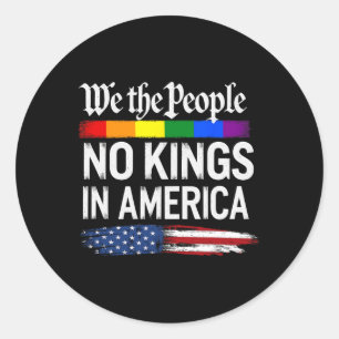 Ingen Kung i Amerika vi i folkpolitiskt Manar Runt Klistermärke