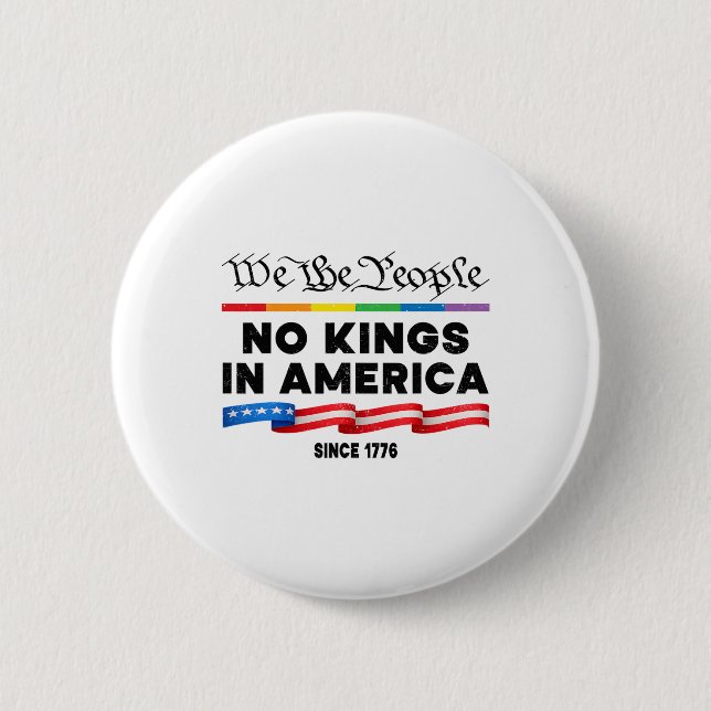 Ingen Kung i Amerika vi politiska folkprotester Knapp (Framsida)