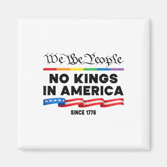 Ingen Kung i Amerika vi politiska folkprotester Magnet (Framsidan)