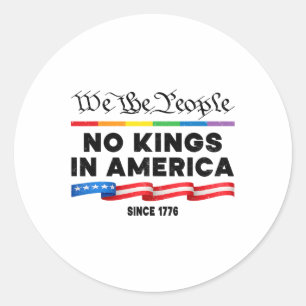 Ingen Kung i Amerika vi politiska folkprotester Runt Klistermärke