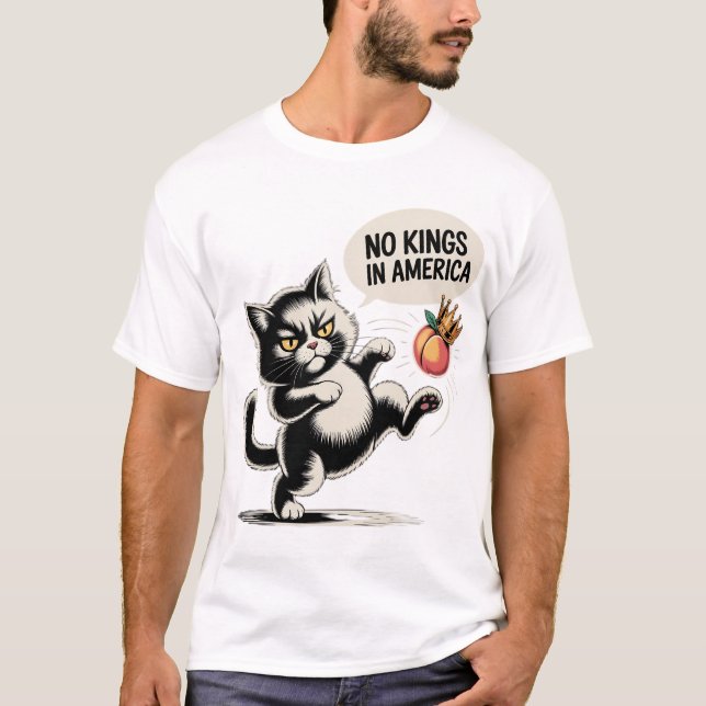 Ingen Kung i den amerikanska Argen Cat Kick T Shirt (Framsida)