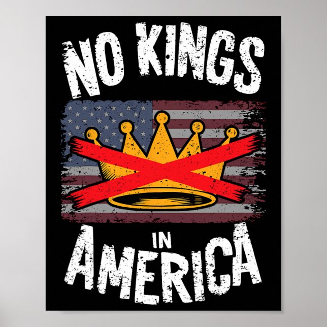 Ingen Kung i den amerikanska protesten Poster (Framsidan)