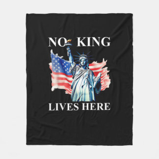 Ingen kung lever i Amerika Frihetsflagga Patriotis Fleecefilt