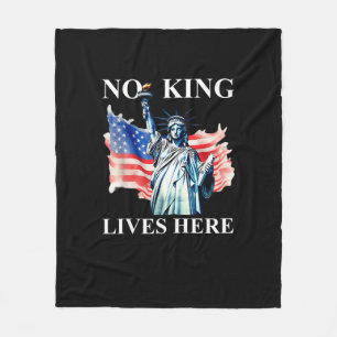 Ingen kung lever i Amerika Frihetsflagga Patriotis Fleecefilt
